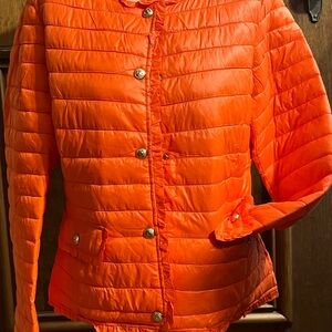 Bognar Blu Vibrant Orange Quilted Puffer Jacket Women’s XL